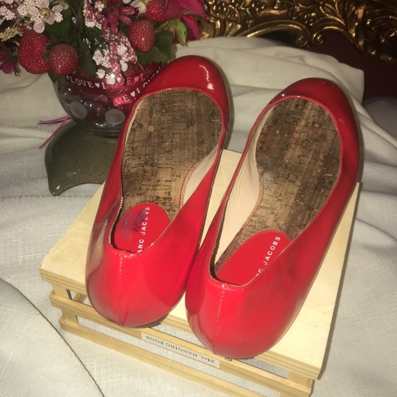 Marc marc Jacobs red patent leather vintage flats - Picture 4 of 8